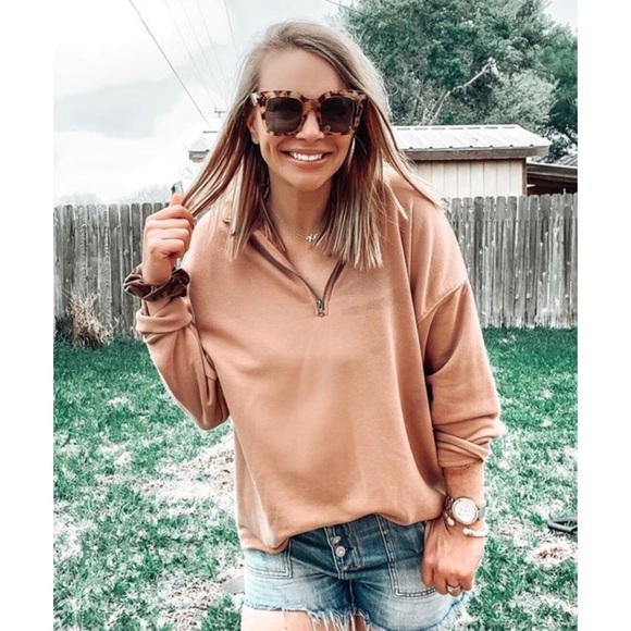 NEW [Aerie] Sunday Soft 1/4 zip sweatshirt - Picture 7 of 12